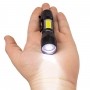 KIT Lanterna Led Holofote Recarregável TD-6000A-30W-T6 + Mini Lanterna Tática Compacta BM8400