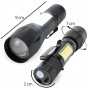 KIT Lanterna Led Recarregável BM-8806 + Mini Lanterna Tática Compacta BM8400