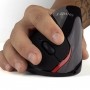 KIT Mouse Gamer Vertical Sem Fio Ergonômico XZ-881 + Mouse Pad Ergonômico com Apoio de Pulso em Gel SC1006A