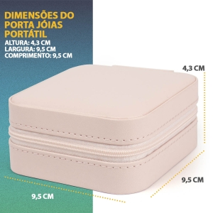 Mini Porta Joias Flanela 9,7x9,7x4,6cm