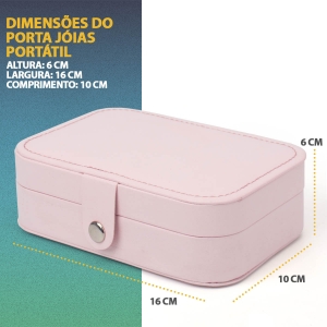 Porta Joias Flanela 16x10,7x4,9cm