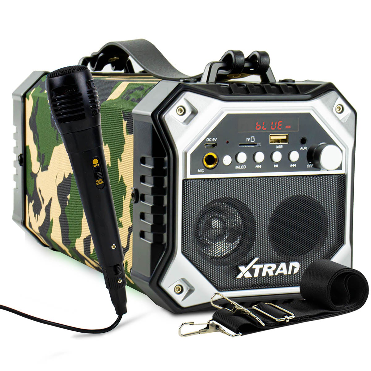 Caixa de Som Bluetooth Subwoofer Portátil Potente 65 Watts RMS com Microfone Xtrad XDG-41