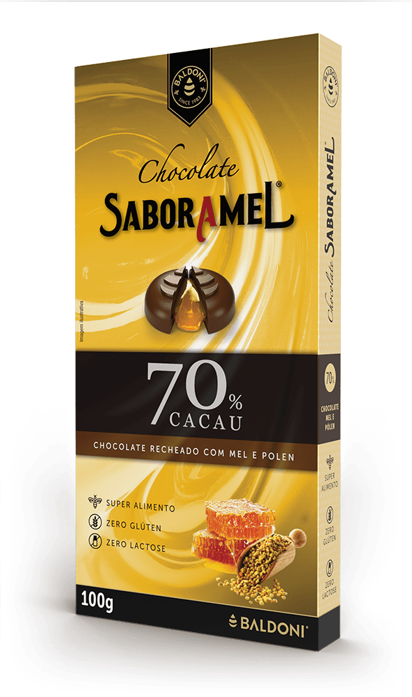 Chocolate SABORAMEL Mel e Pólen Tablete 100g