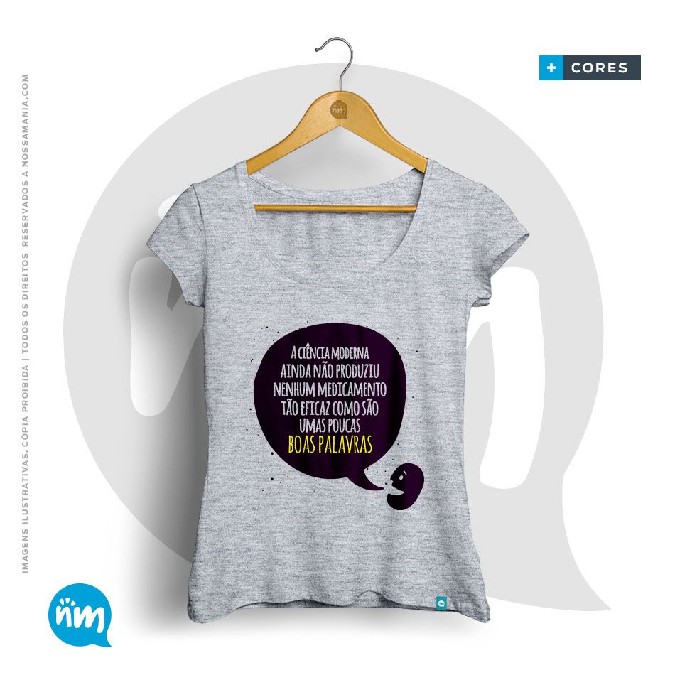 Camiseta de Psicologia: Boas Palavras