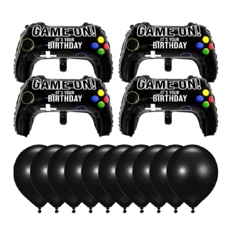 Balões Gamer Decoração de Festa Aniversário Formato de Controle