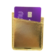 Porta Cartão Adesivo Para Celular Dourado Moda Elegante