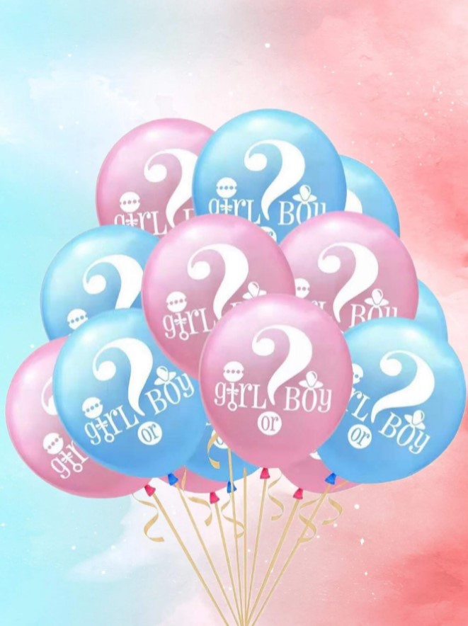 Balões Decorativos Chá Revelação Menina ou Menino Girl Rosa e Boy Azul