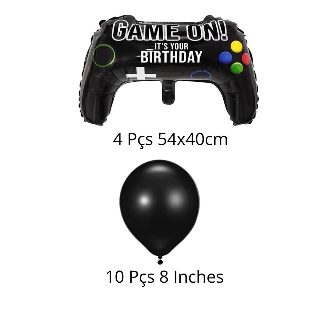 Balões Gamer Decoração de Festa Aniversário Formato de Controle
