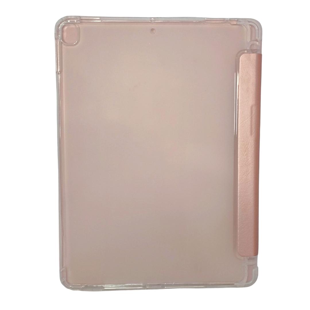 Capa Smart para iPad 9 8 7 Geração 10.2 Traseira de Silicone Tpu Encaixe para Caneta Rose Gold