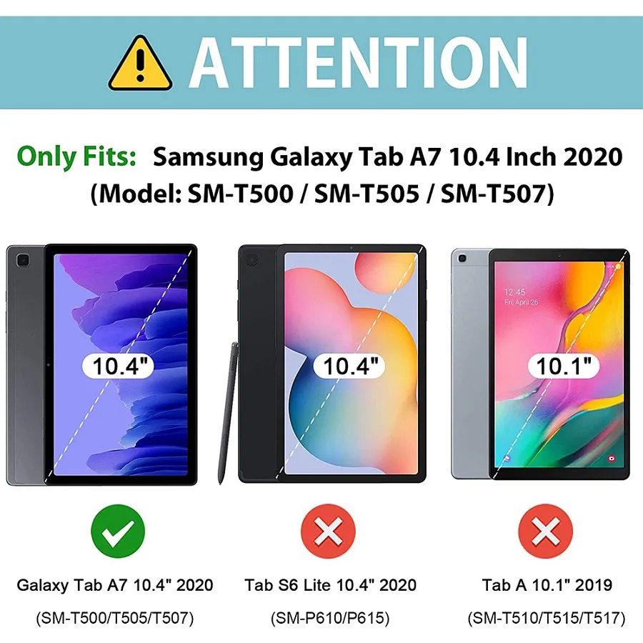 Capa Tablet Samsung Galaxy Tab A7 10.4 T500 T505 Armadura Preta