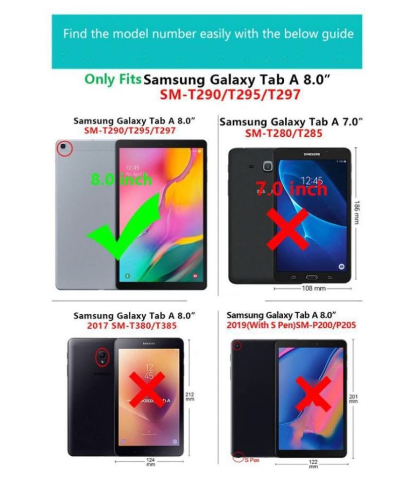 Capa para Tablet Samsung Galaxy Tab A T290 T295 Tpu Textura Anti Impacto Tela 8 polegadas