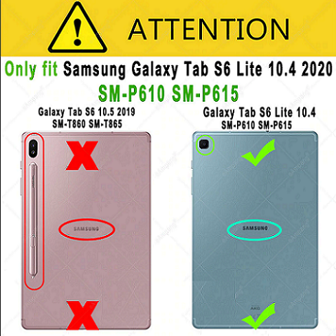 Capa para Tablet Samsung Galaxy Tab S6 Lite 10.4 P610 P615 Giratória Executiva