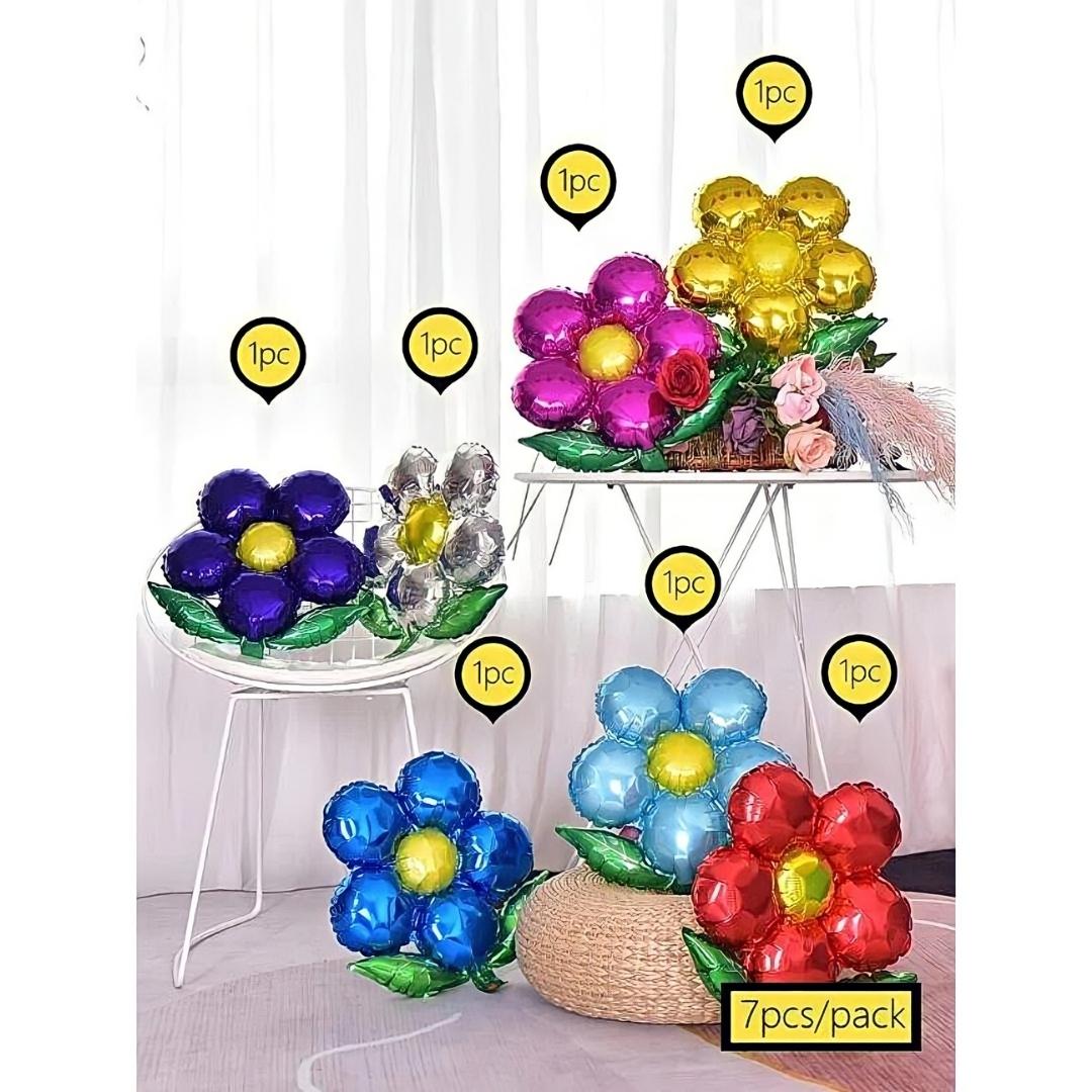 Balões de Festa Formato de Flores Coloridas para Mesversário Evento Chá e Aniversário
