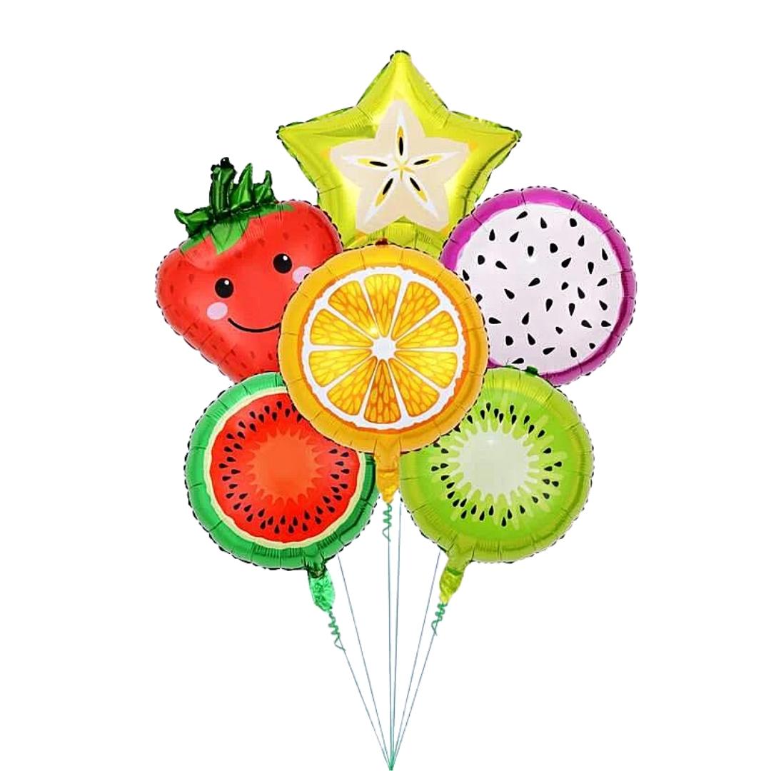 Balões para Decoração de Festa Tropical Frutas Mesversário Chá Aniversário