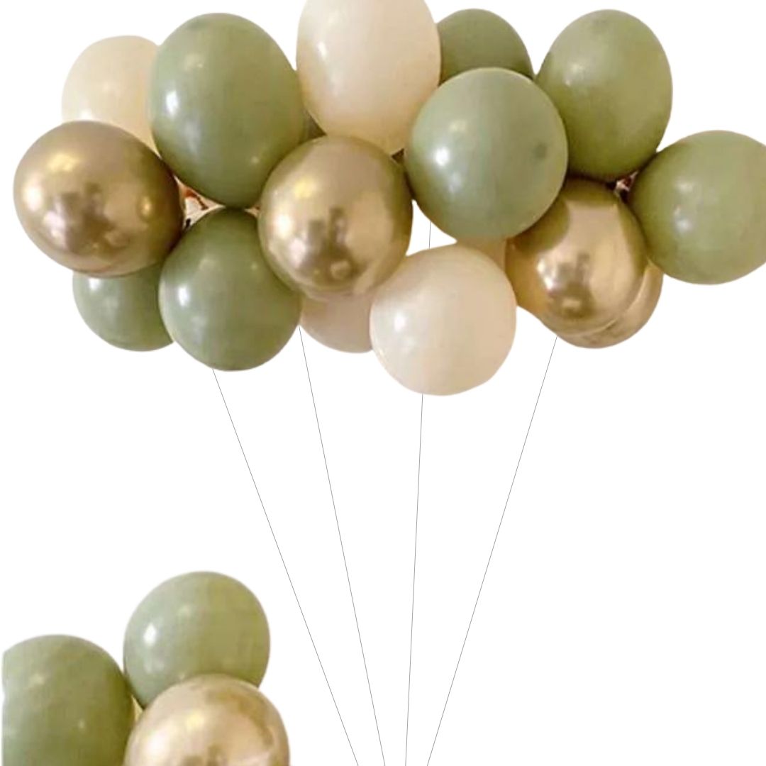 Balões Verde Dourado Rosa Claro  Decoração Festa Temática e Aniversário