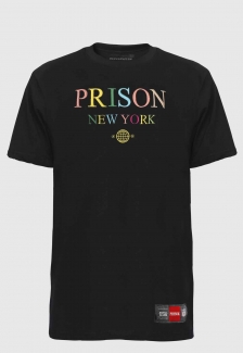 Camiseta Streetwear Bordada  Prison NY Needlework Black