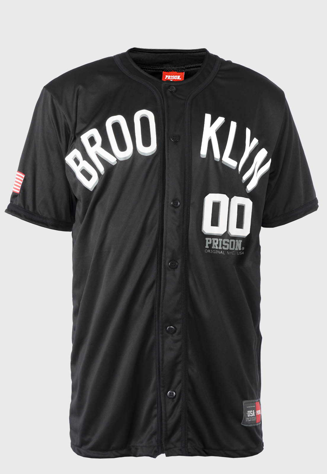 Camisa de Baseball Prison Brooklyn 00 Preta