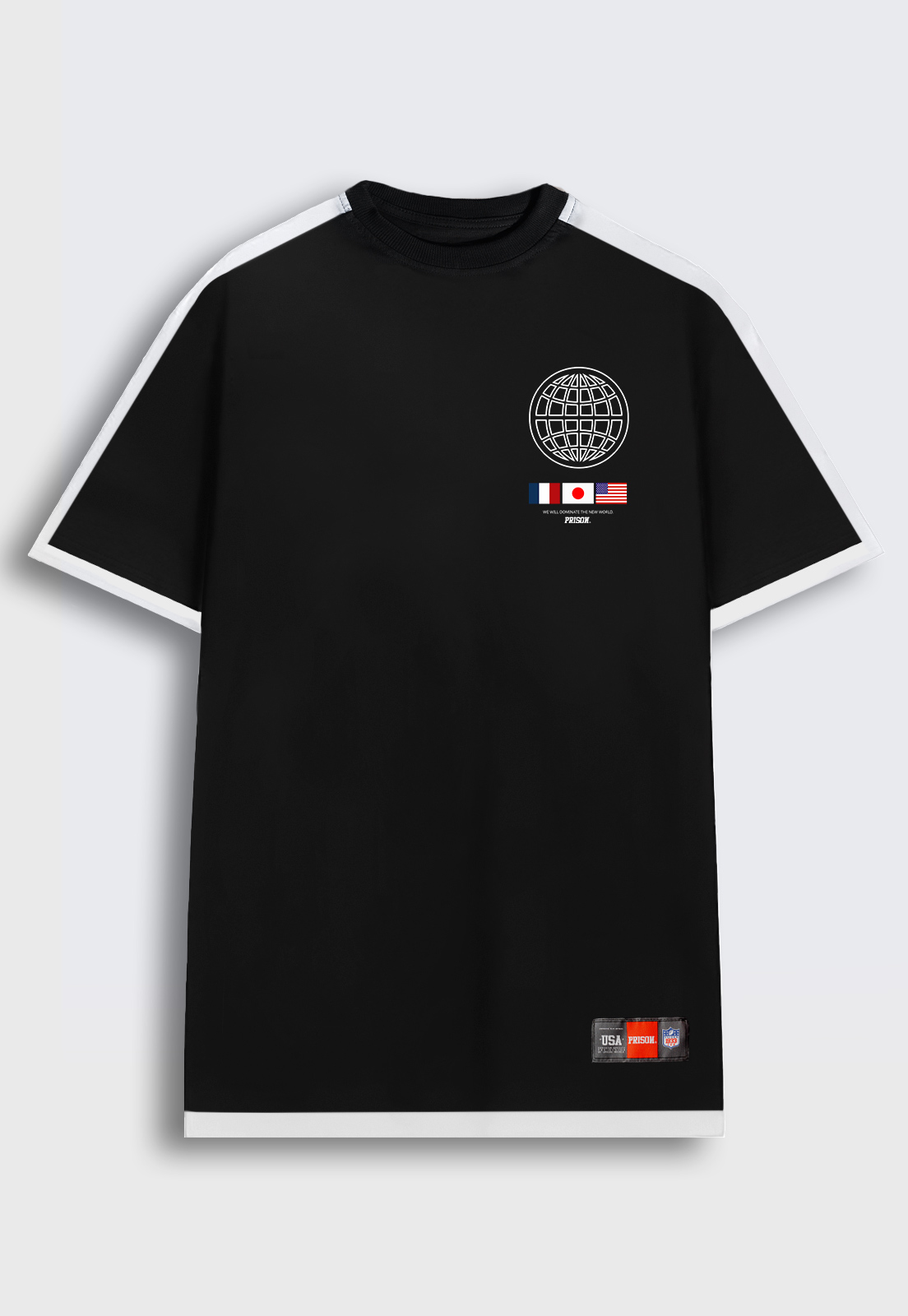 Camisa Streetwear Prison Recorte Global Black