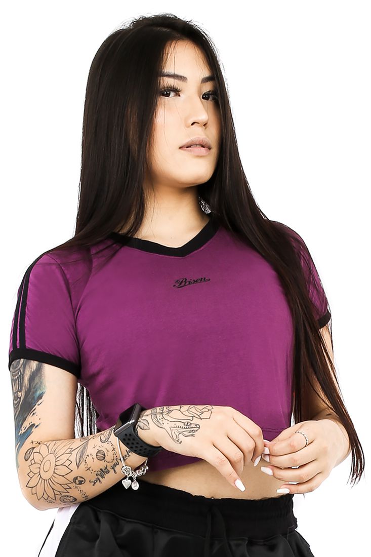 Camiseta Cropped Prison Originals Purple Feminina