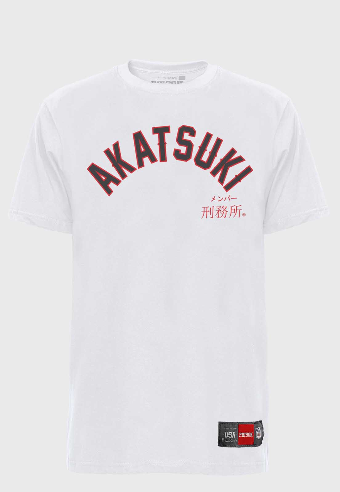 Camiseta Prison Akatsuki Member Branca