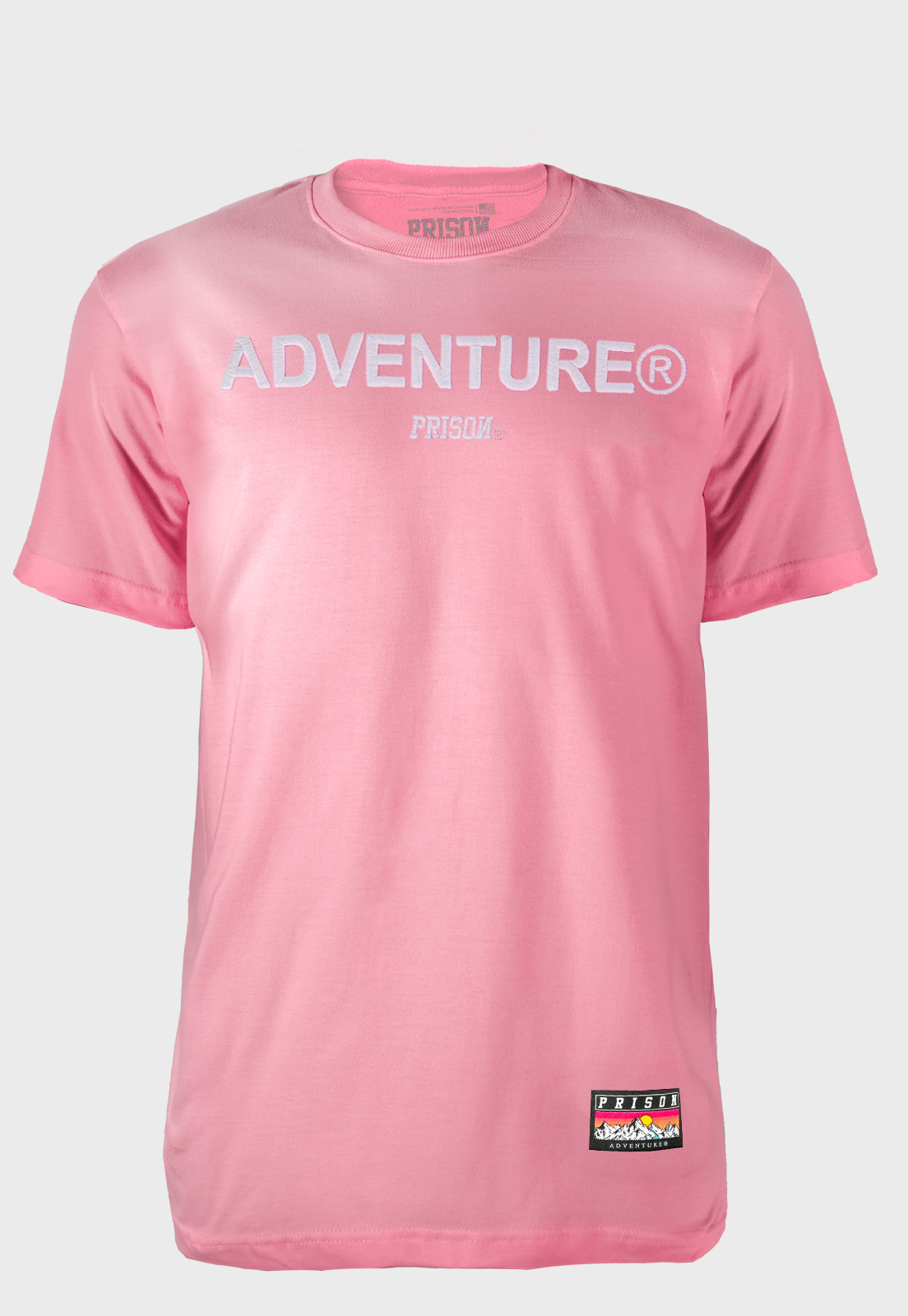 Camiseta Prison Bordada Adventure Rosa