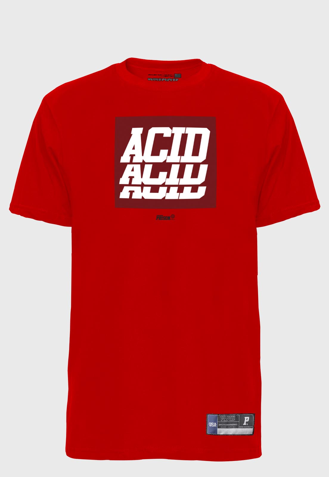 Camiseta Streetwear red Prison Acid