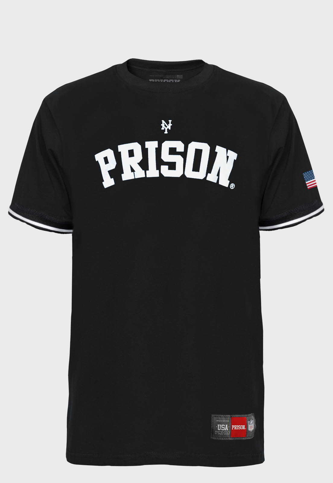 Camiseta Streetwear Black Prison NY White