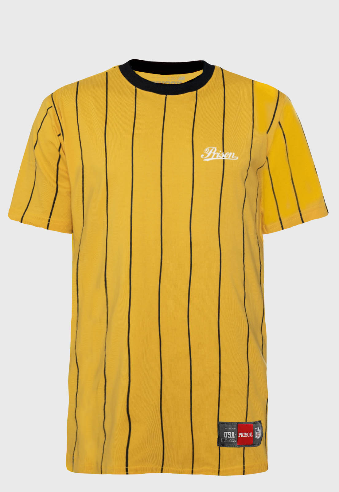 Camiseta Streetwear Listrada Prison College Yellow
