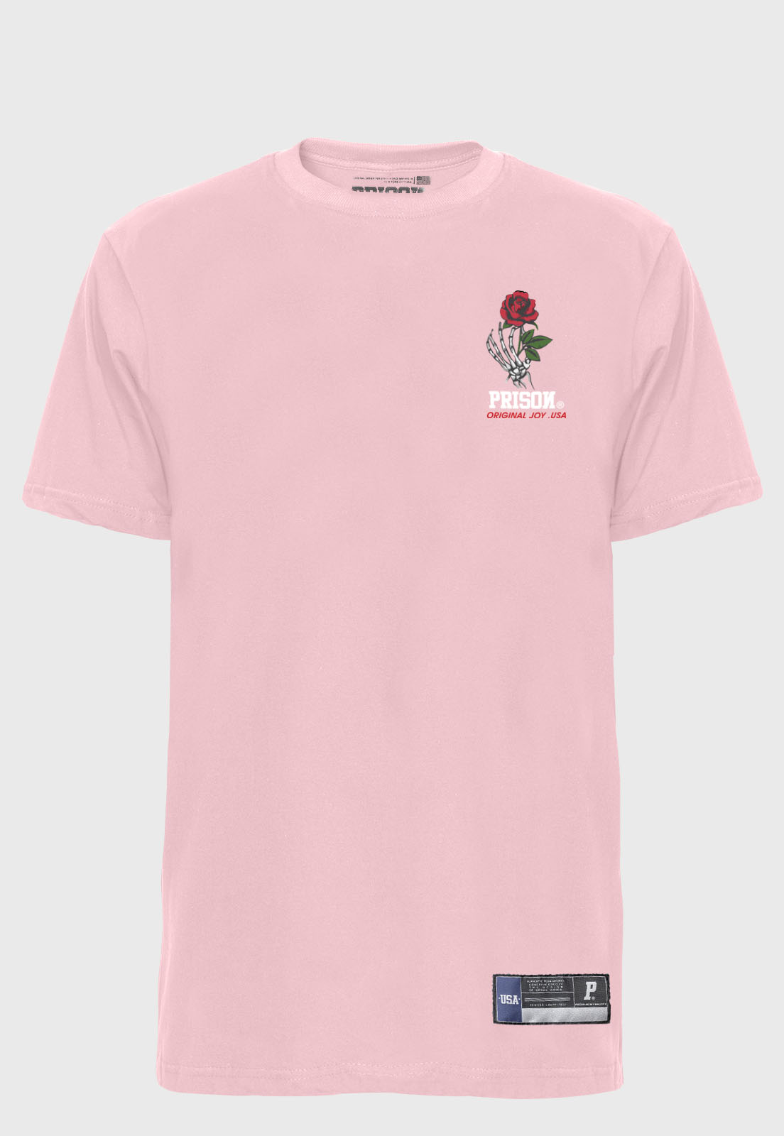 Camiseta Streetwear Pink Skull and Rose