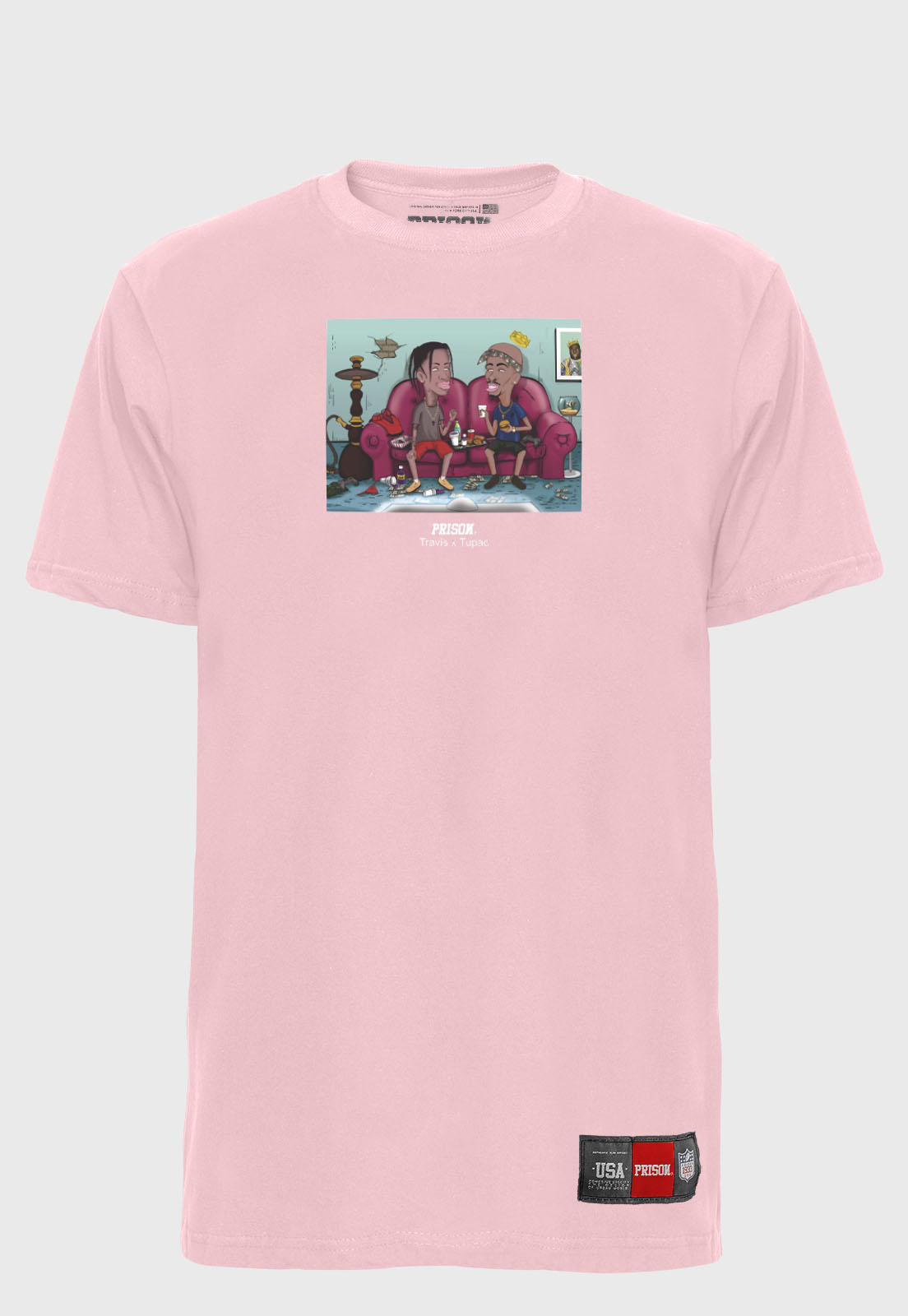 Camiseta Streetwear Prison Pink  Travis x Tupac