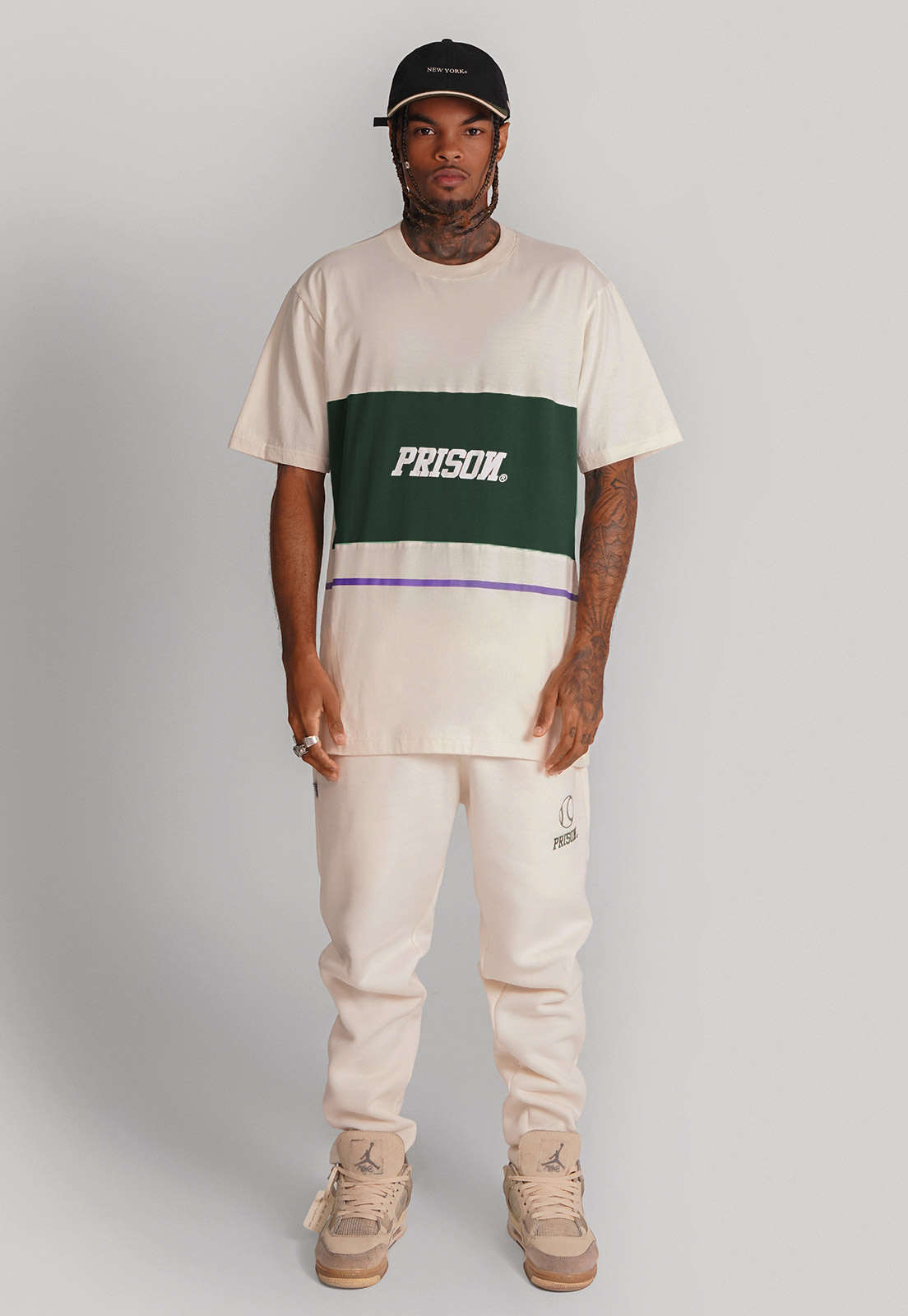 Camiseta Streetwear Prison Recorte Premium Logo Off White