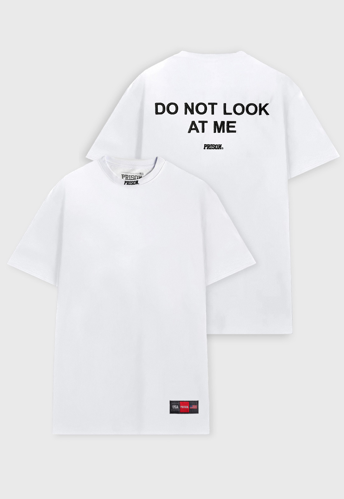 Camiseta Streetwear Prison White Don't Look At Me
