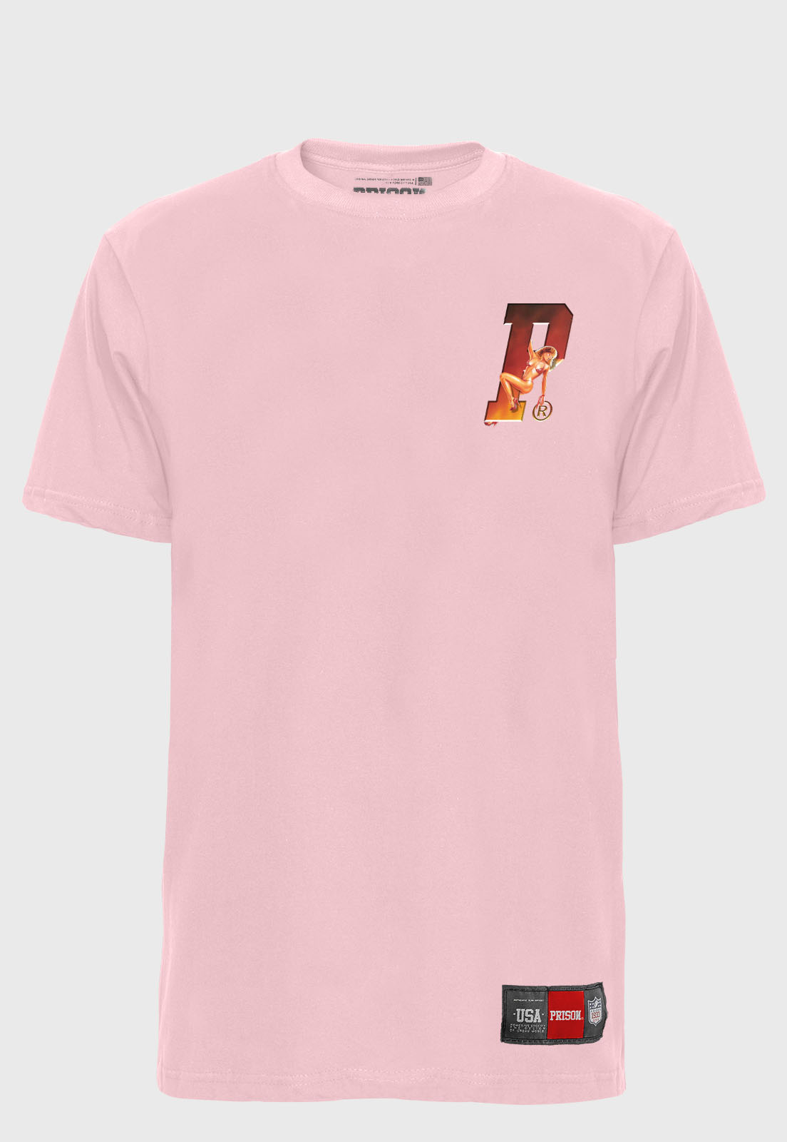 Camiseta Streetwear Pink Prison Striper Girl