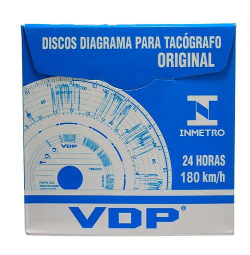 Disco Tacógrafo Diário 180km Cx C/ 100 Discos