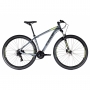 Bicicleta OGGI Hacker HDS 2021 - 24v Shimano Tourney - Freio Hidráulico - Grafite/Preto/Slime + BRINDES