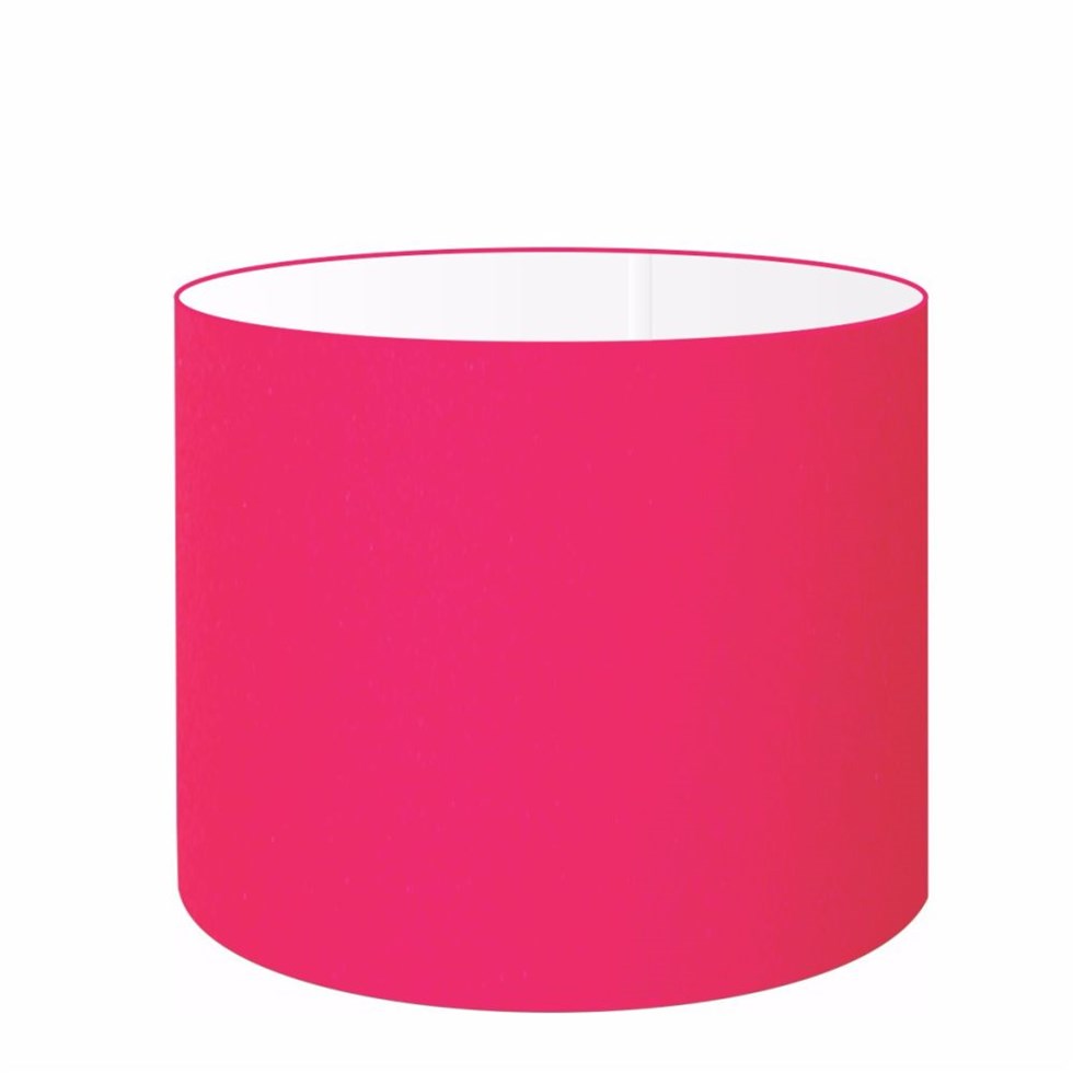 Cúpula Abajur Cilíndrica Cp-8020 Ø45x21cm Rosa Pink