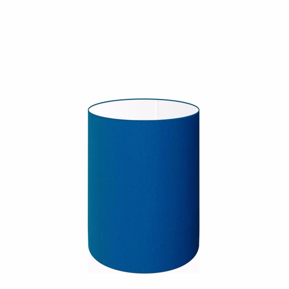 Cúpula em Tecido Cilindrica Abajur Luminária Cp-4012 18x25cm Azul Marinho