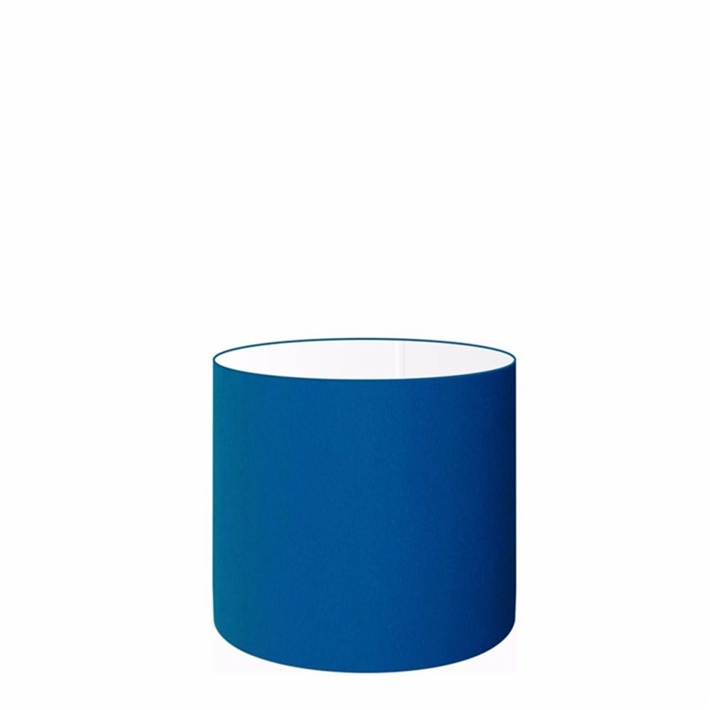 Cúpula em Tecido Cilindrica Abajur Luminária Cp-4046 18x18cm Azul Marinho
