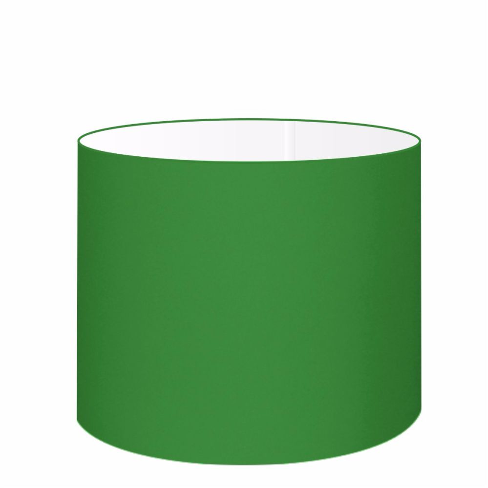 Cúpula em Tecido Cilindrica Abajur Luminária Cp-4099 40x25cm Verde Folha