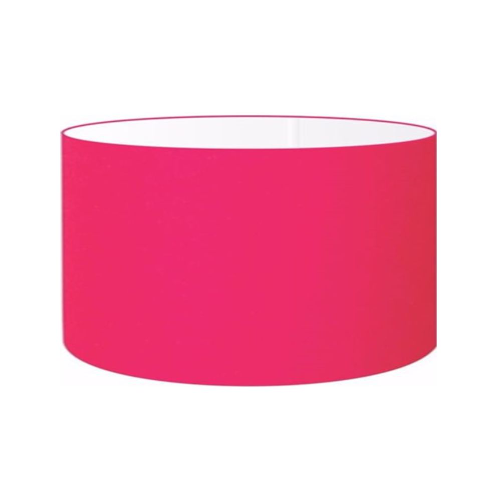 Cúpula em Tecido Cilindrica Abajur Luminária Cp-4189 50x30cm Rosa Pink