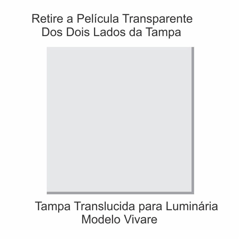 Tampa Quadrada 50cm Branco P/ Lustre Tampa Luminaria 2x50x50cm Tp-6004