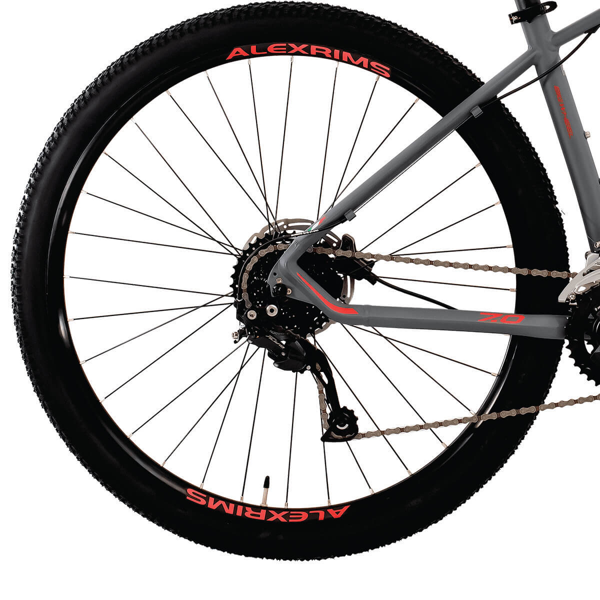 Bicicleta 29'' OGGI Big Wheel 7.0 Cinza/Vermelha/Preta 2022