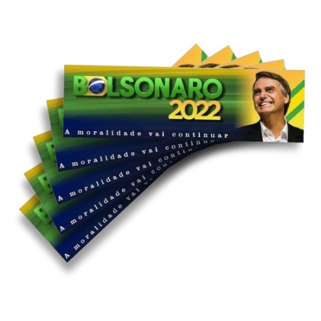 Adesivo Bolsonaro Presidente 2022 - Cj Com 5 Unidades