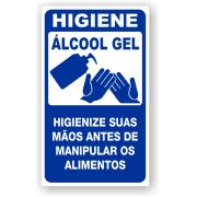 Placa Higiene Álcool Gel