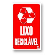 Placa LIXO RECICLÁVEL