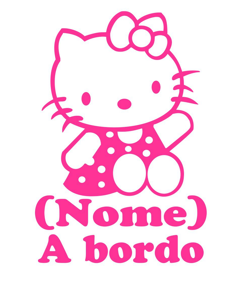 Adesivo Bebê a Bordo - Hello Kitty - Mod.3