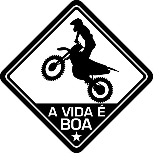 Adesivo Coleção Vinil Studio - A Vida É Boa! Motocross