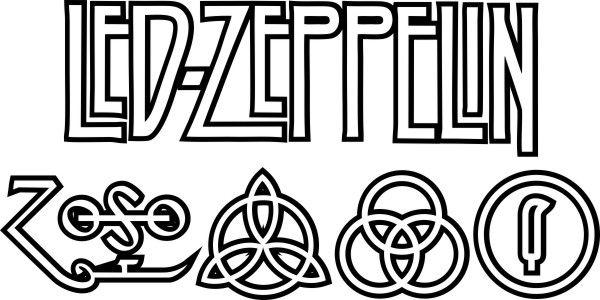 Adesivo Led Zeppelin - Várias Cores
