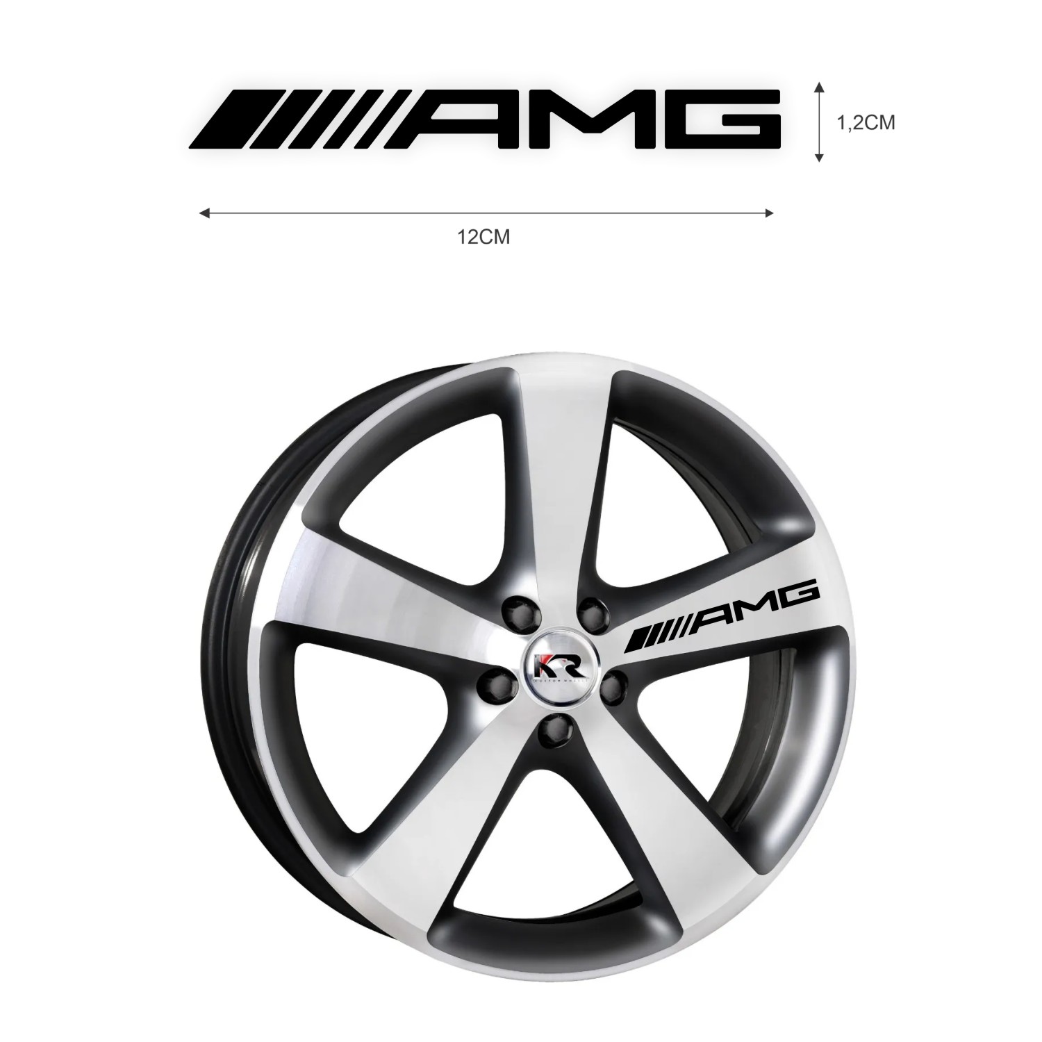 Adesivo Para Rodas  AMG Mercedes - 5 unid.  Várias cores