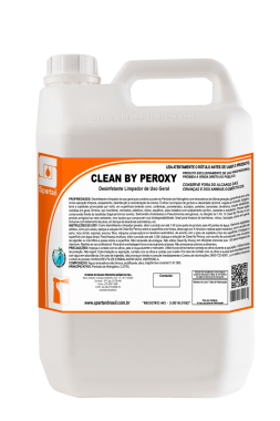 Clean By Peroxy 5 Litros - Substitui o álcool 70%/90% para limpeza de objetos e superfícies.
